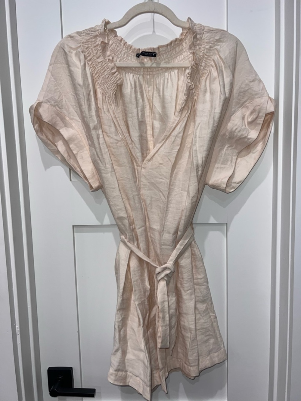 Zara Cream Short Sleeve Romper